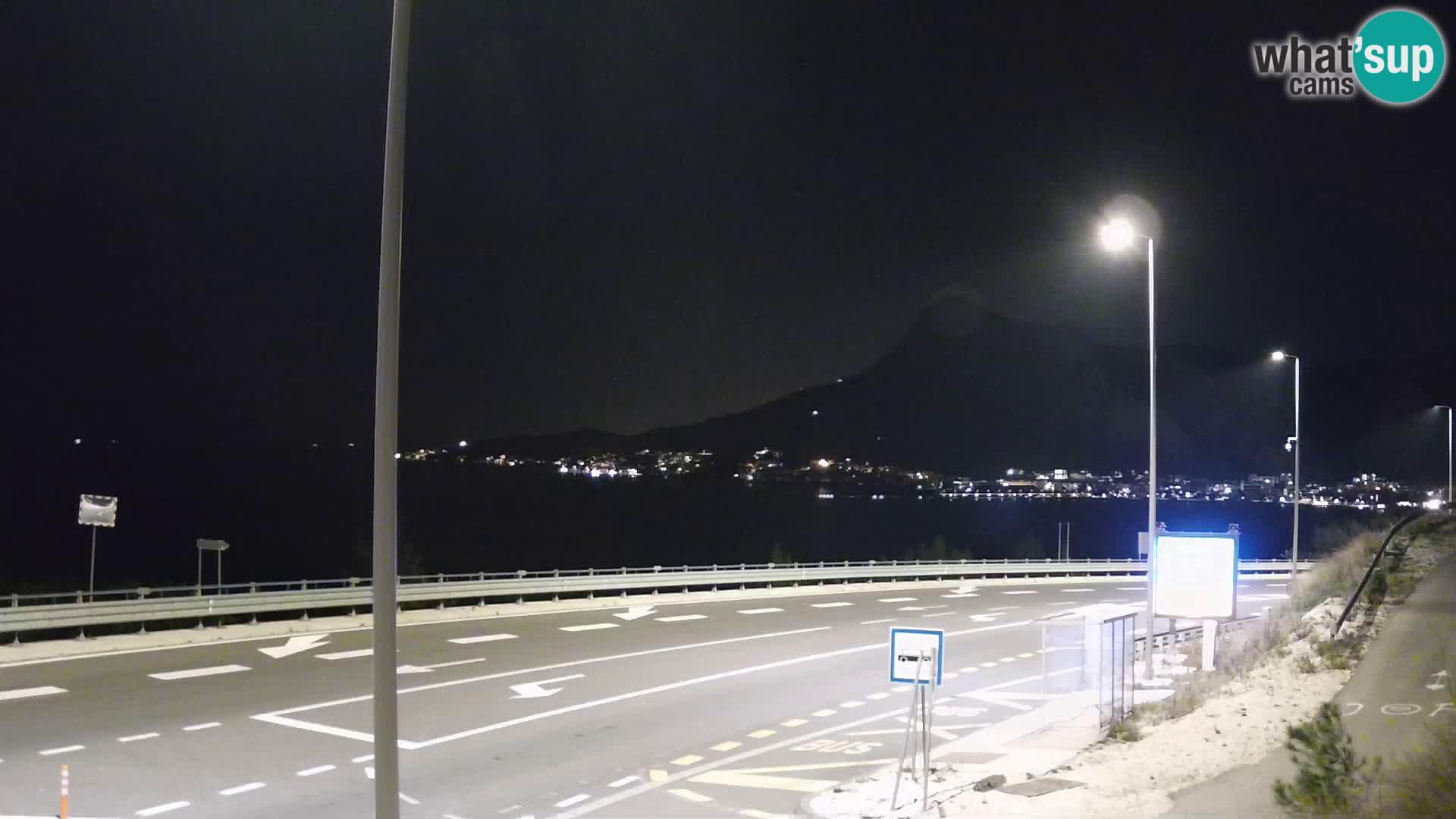 Webcam Omiš – panorama of city and mouth of Cetina