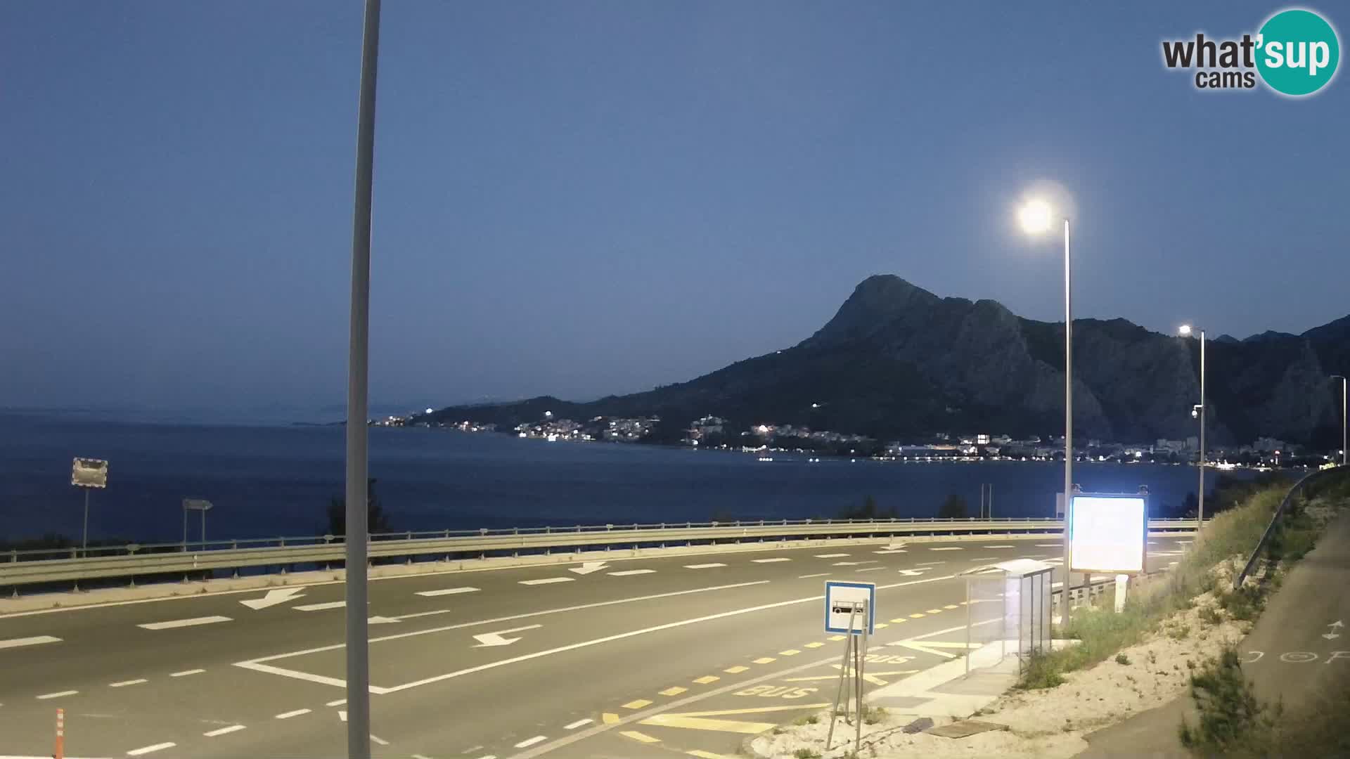 Webcam Omiš – panorama of city and mouth of Cetina