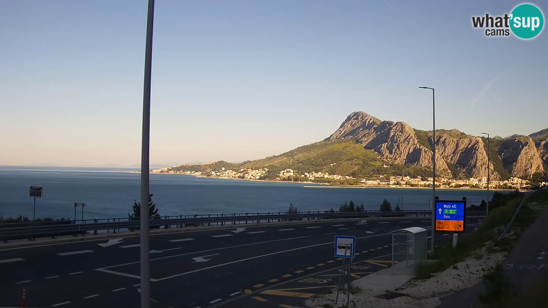 Webcam Omiš – panorama e  embouchure de Cetina