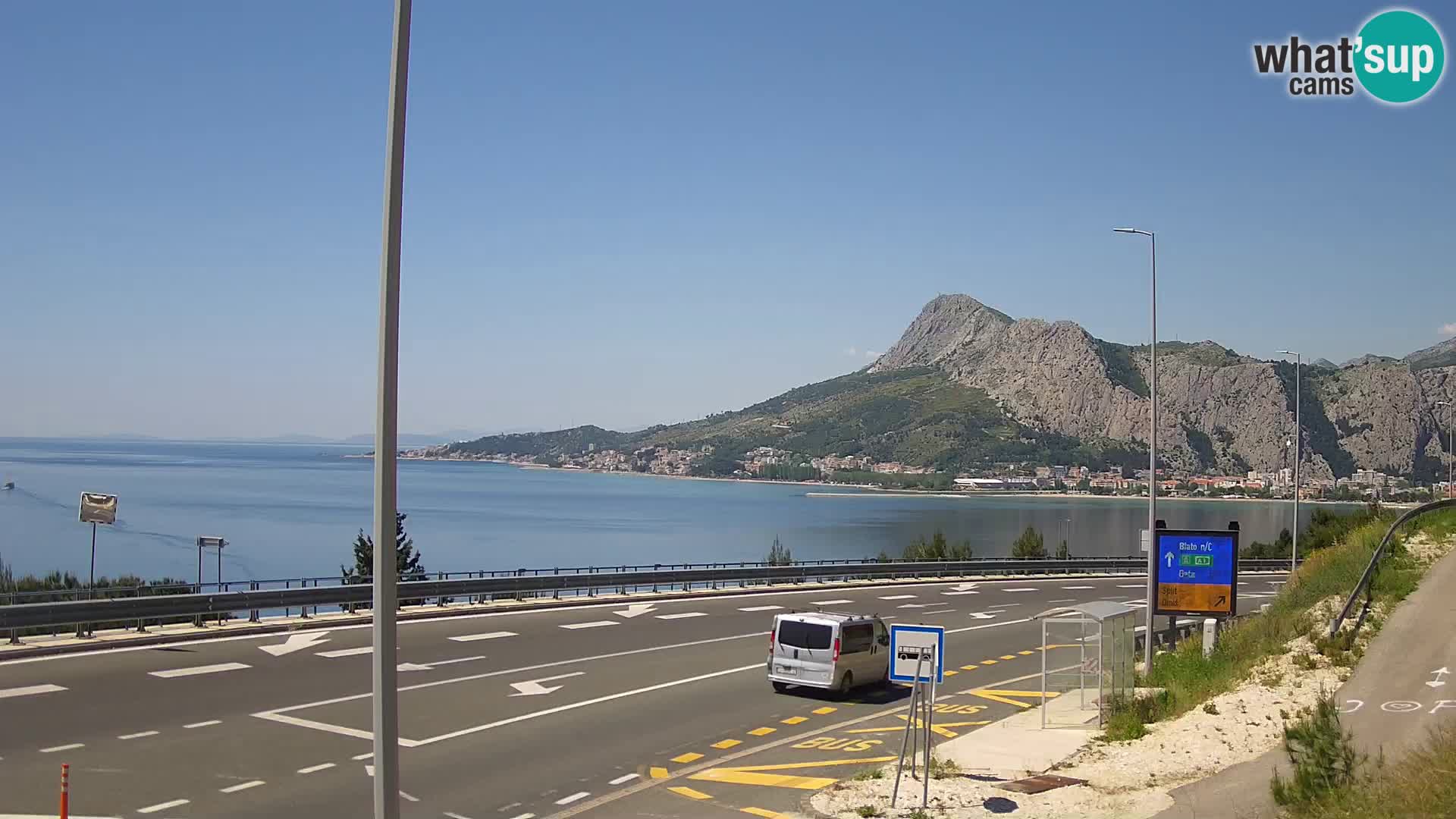 Webcam Omiš – panorama e  embouchure de Cetina