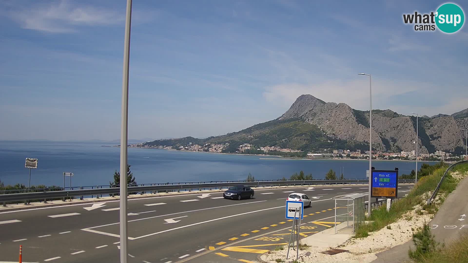 Webcam Omiš – panorama e  embouchure de Cetina