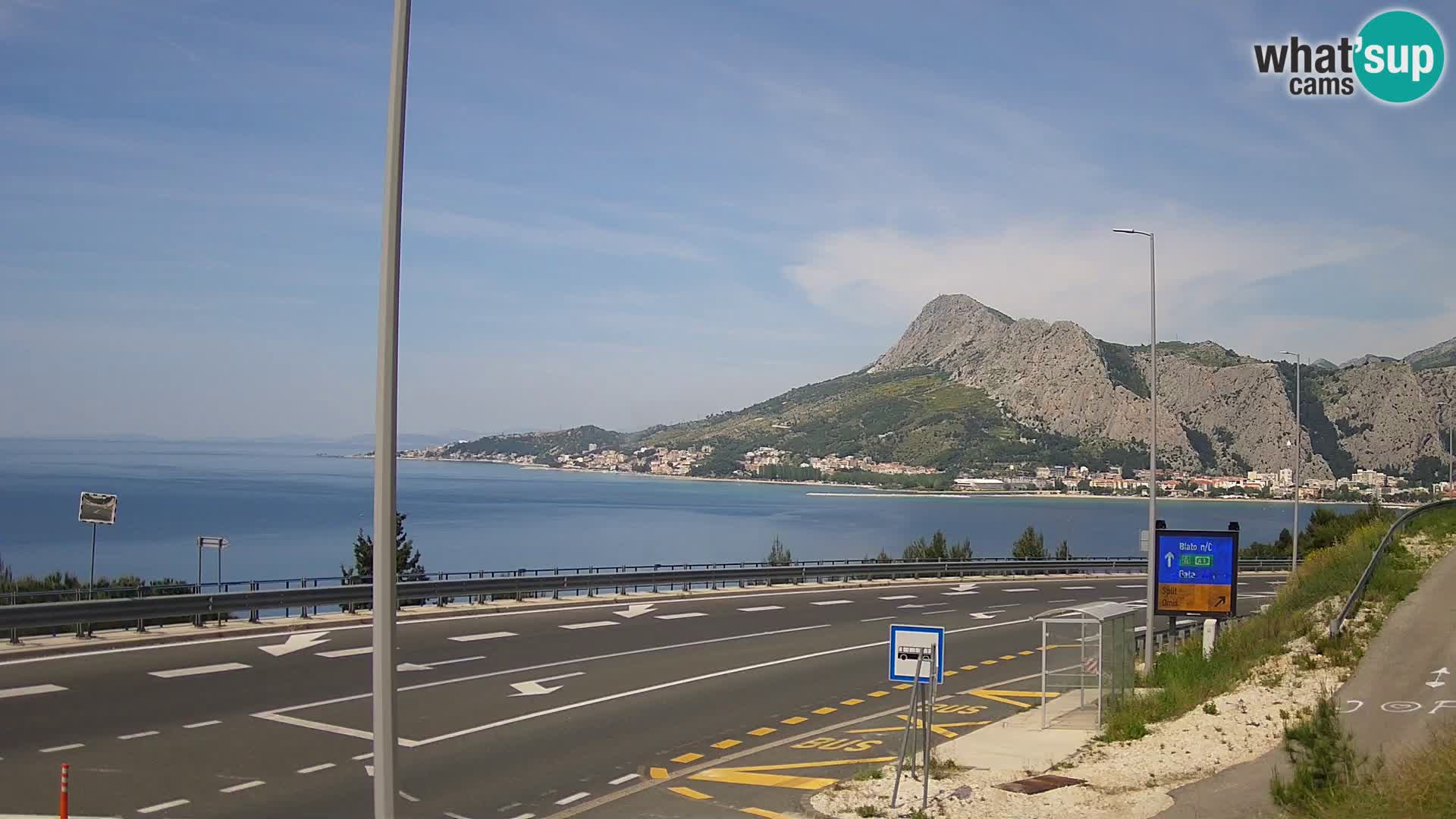 Webcam Omiš – panorama e  embouchure de Cetina