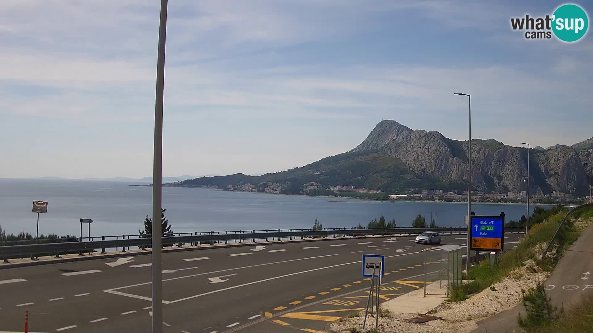 Webcam Omiš – panorama of city and mouth of Cetina