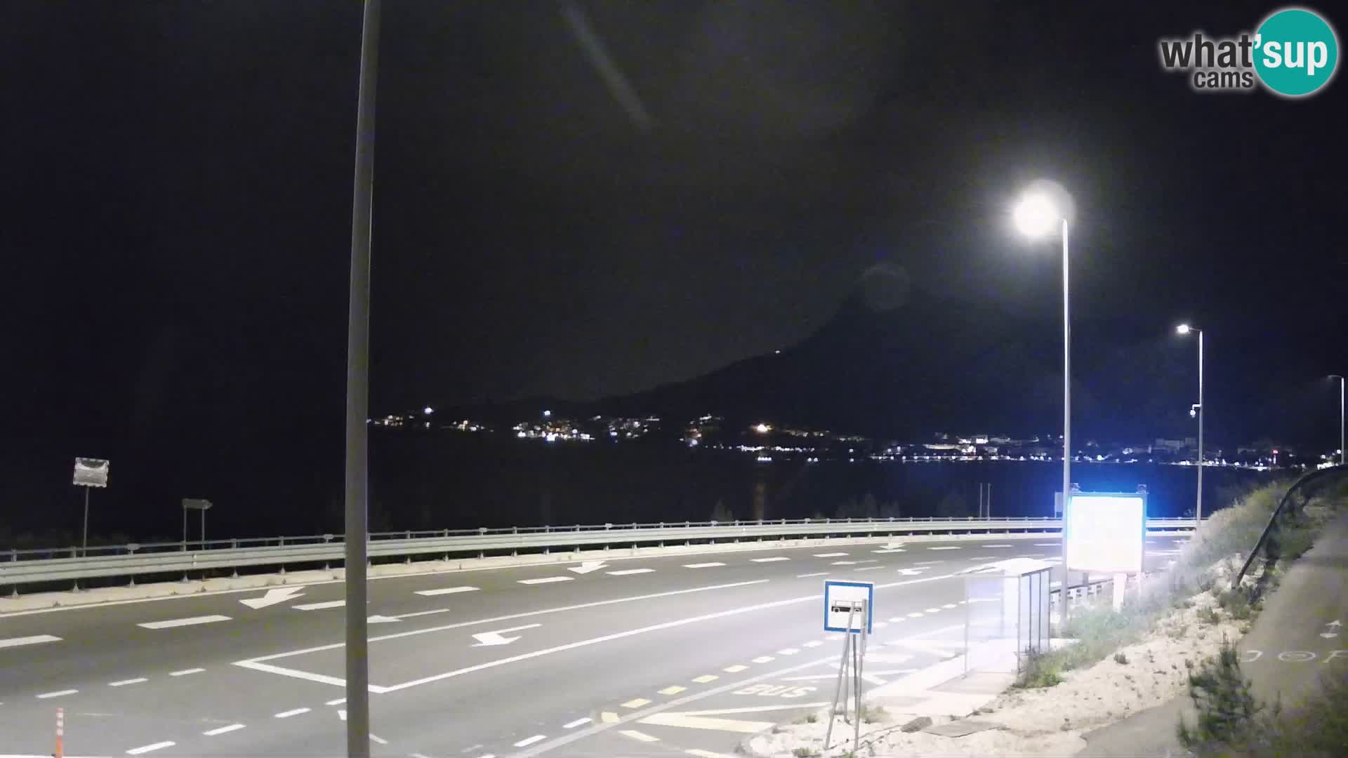 Webcam Omiš – Panorama e desembocadura del río Cetina
