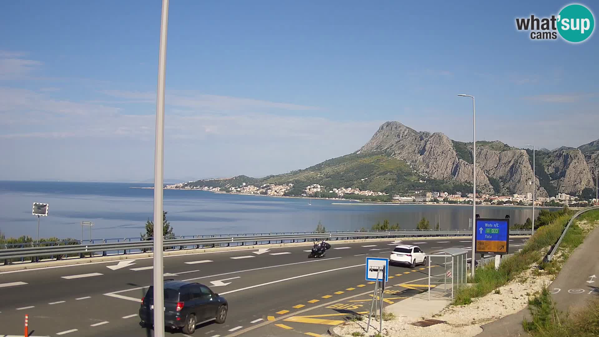 Webcam Omiš – Panorama Omiš und Mund des Cetina