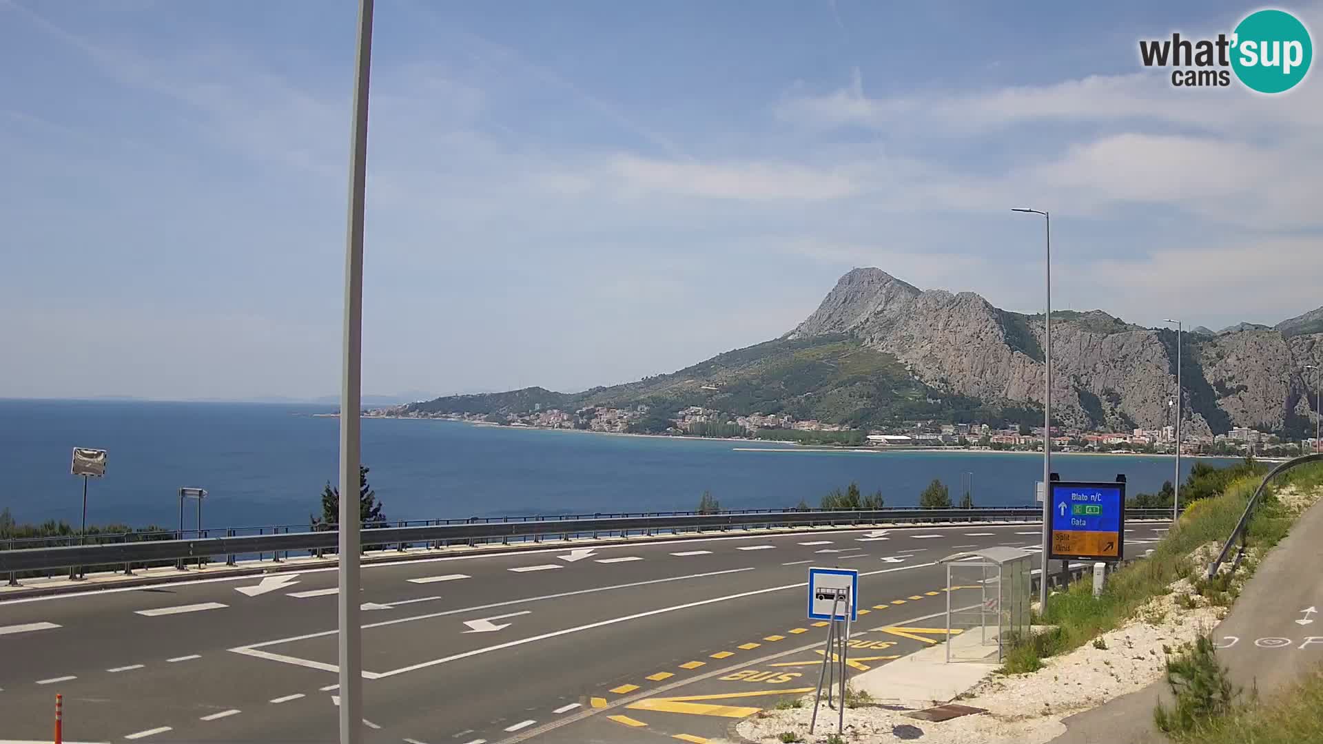 Webcam Omiš – panorama of city and mouth of Cetina