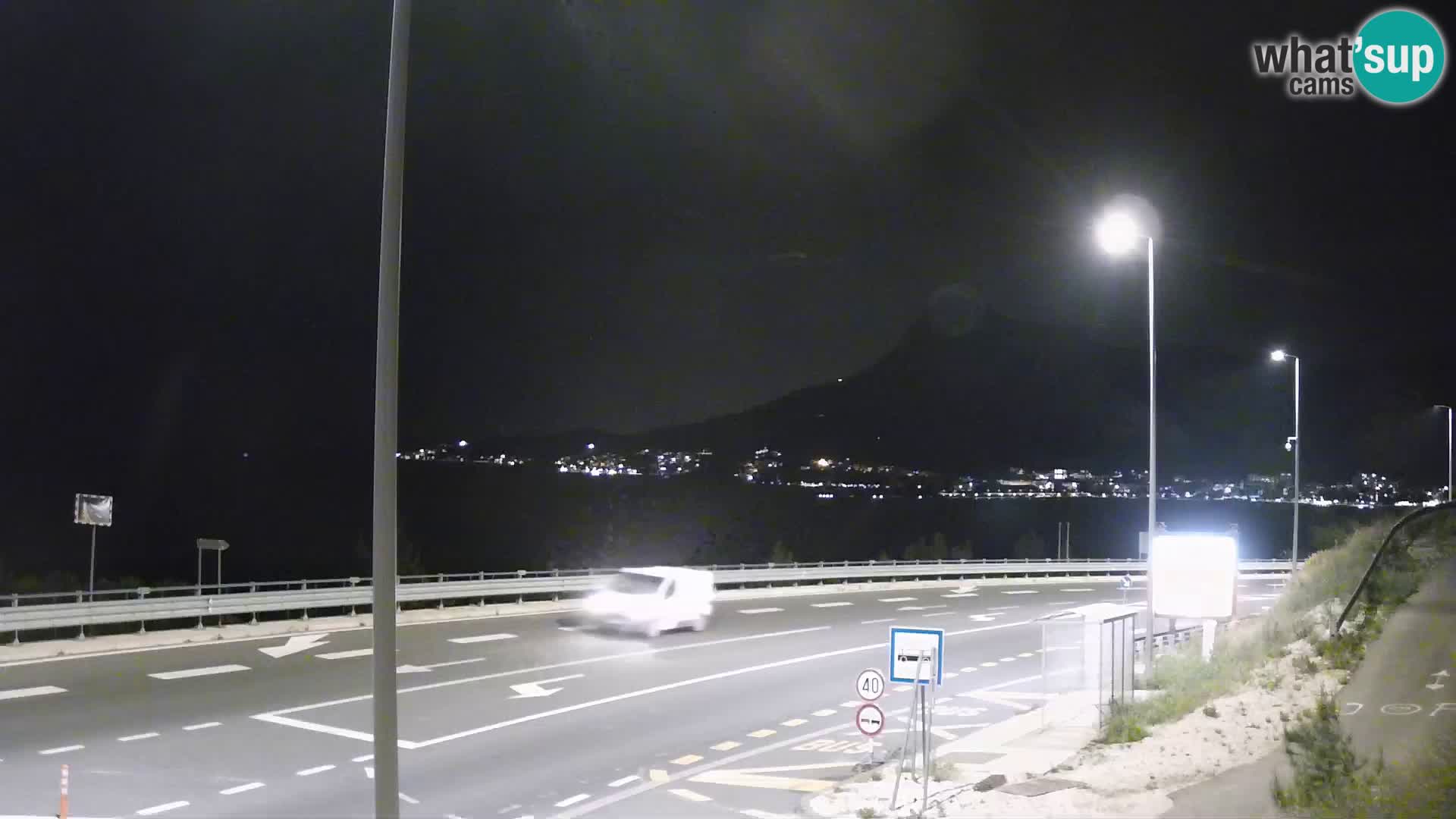 Webcam Omiš – panorama of city and mouth of Cetina