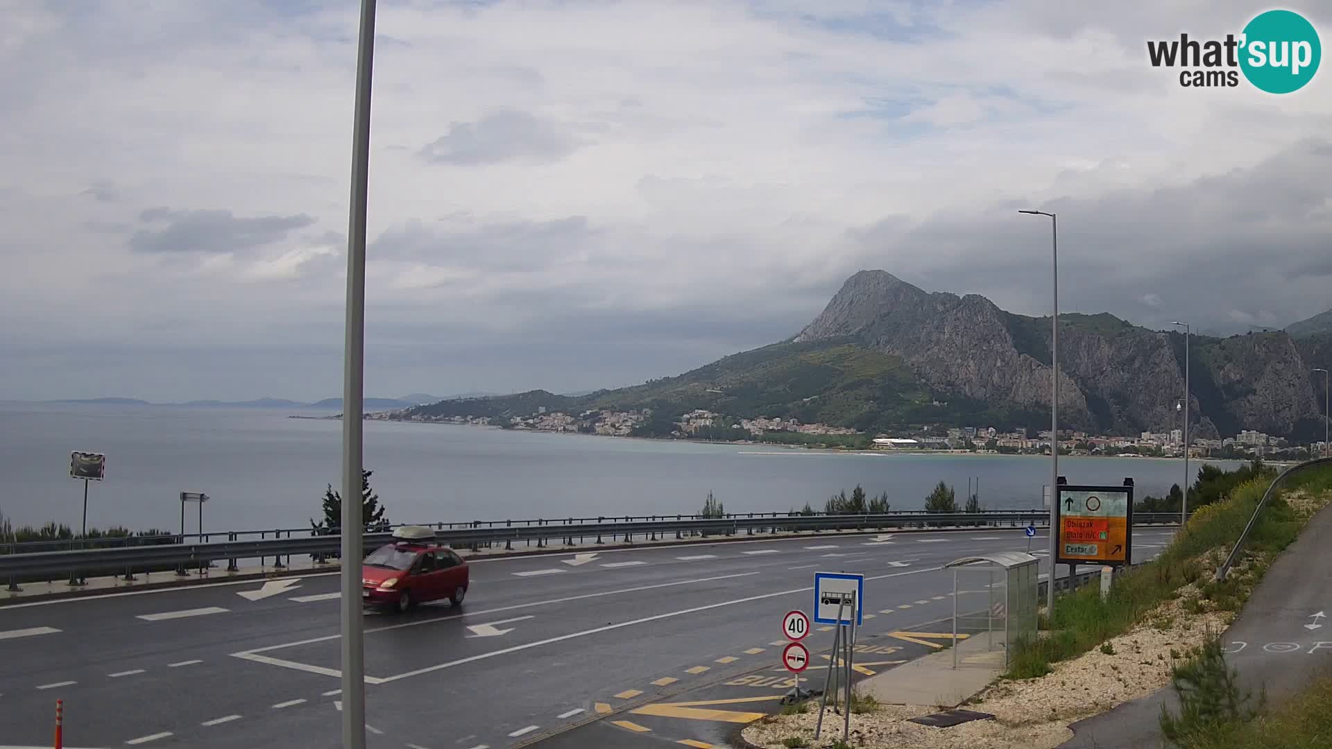 Webcam Omiš – panorama e  embouchure de Cetina