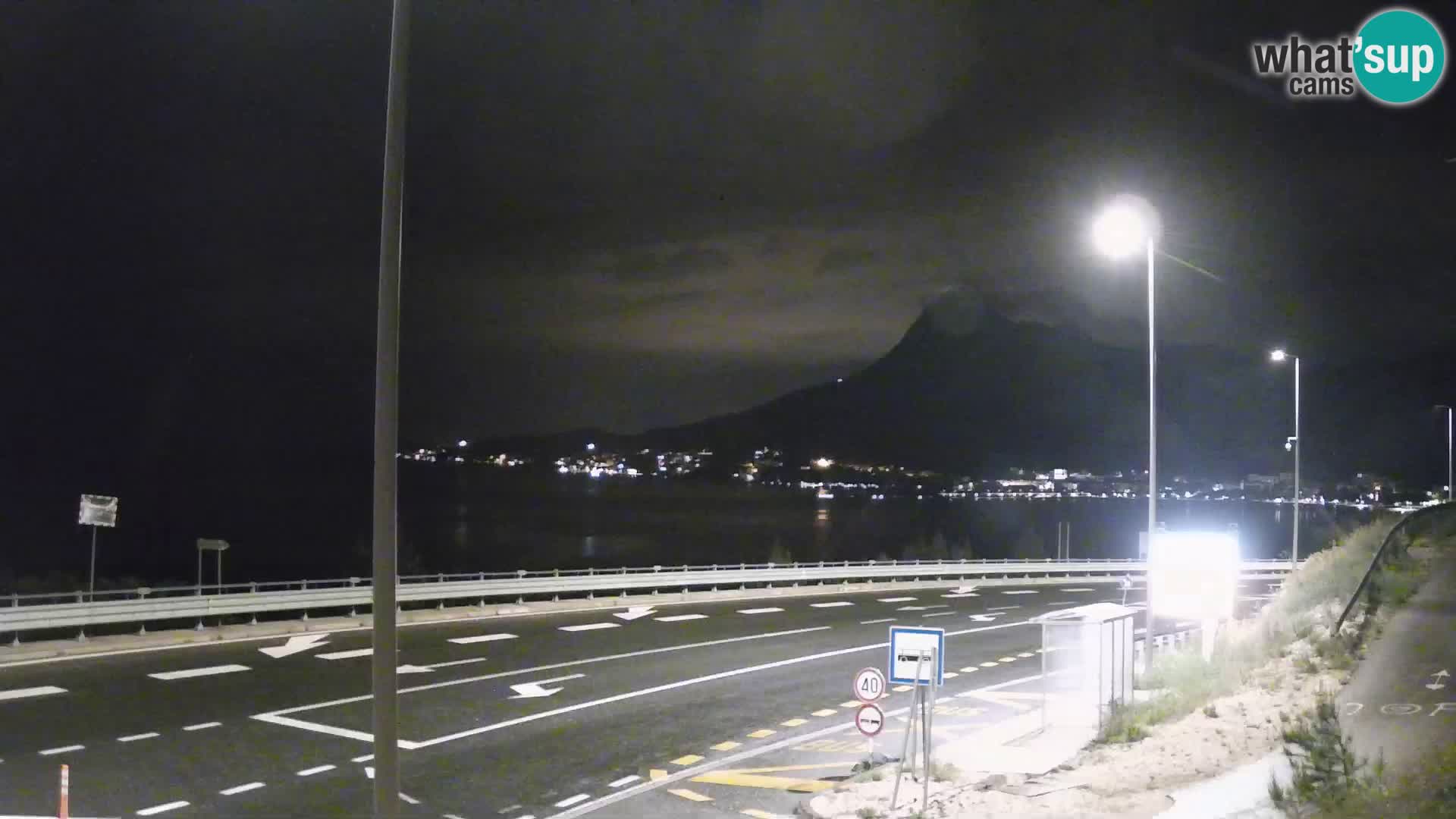 Webcam Omiš – panorama of city and mouth of Cetina