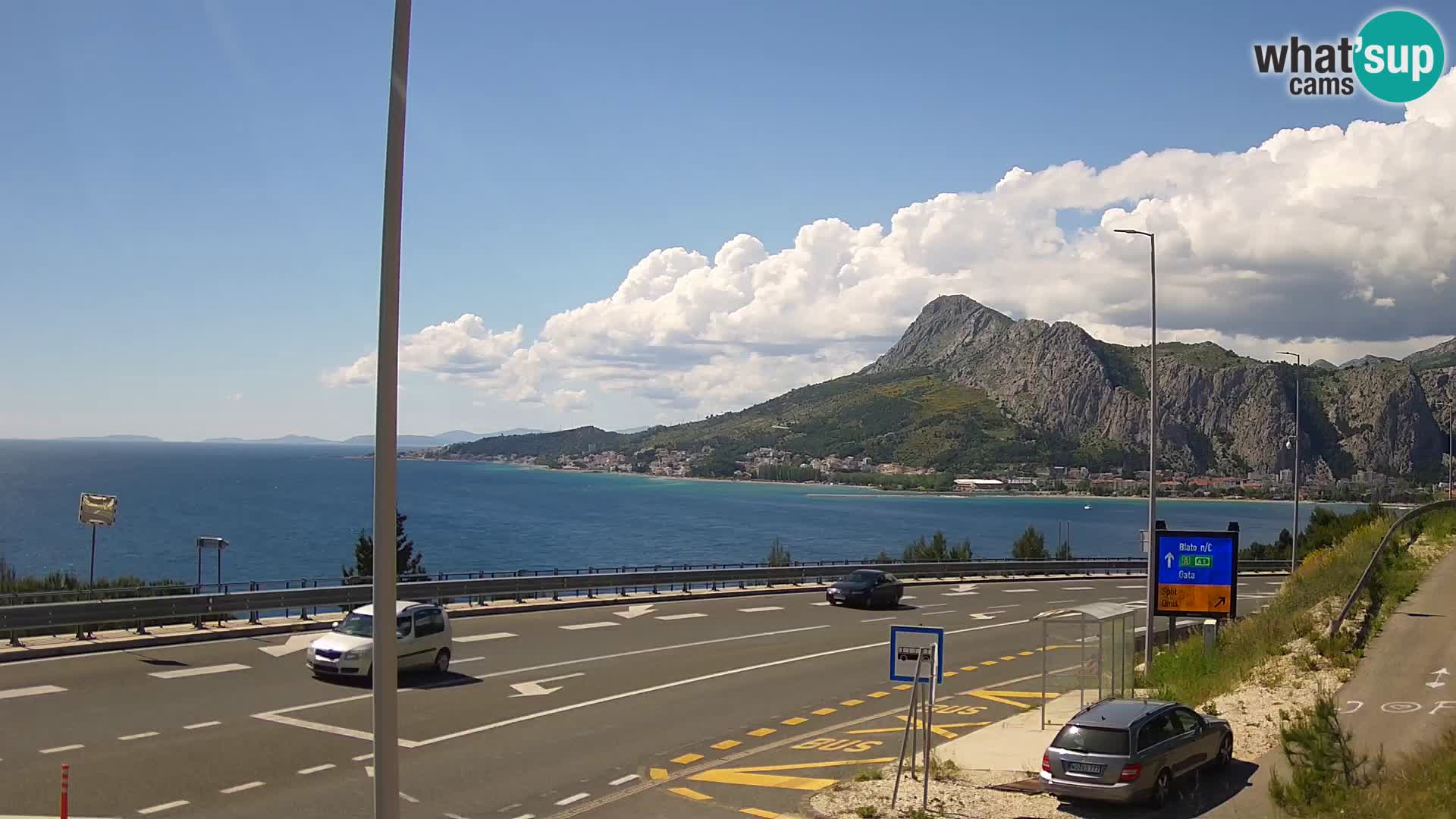Webcam Omiš – panorama e  embouchure de Cetina