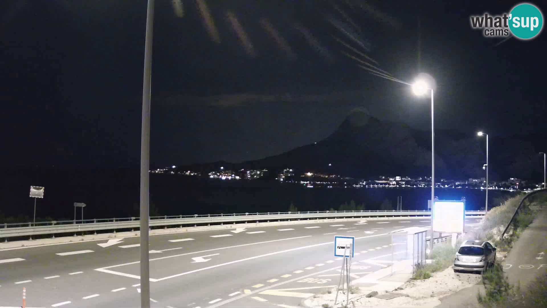 Webcam Omiš – panorama of city and mouth of Cetina