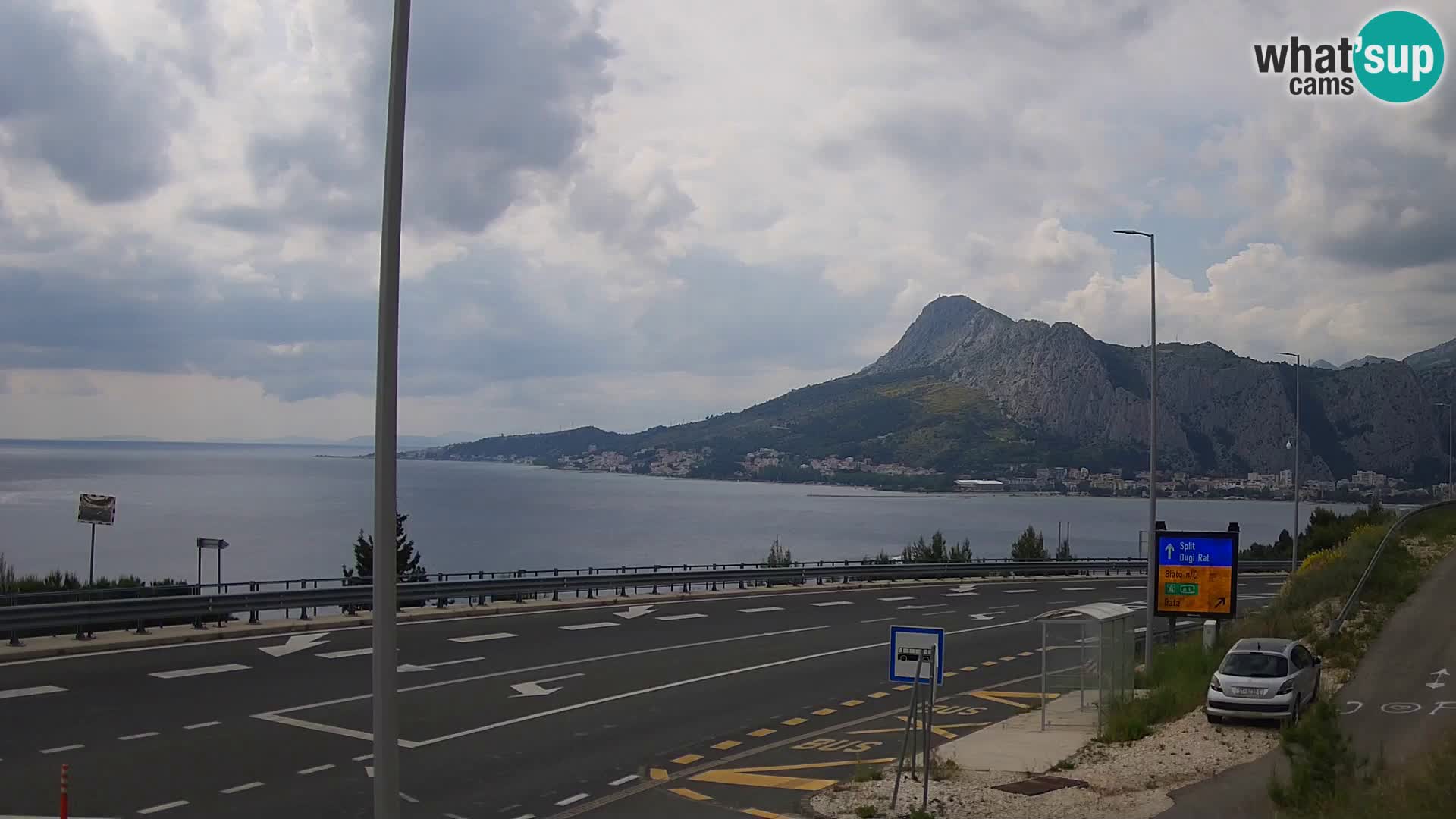 Webcam Omiš – panorama of city and mouth of Cetina
