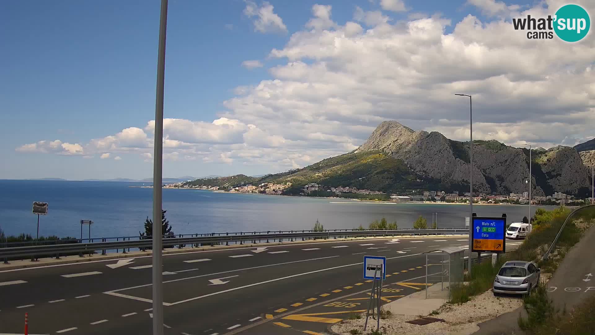 Webcam Omiš – panorama e  embouchure de Cetina