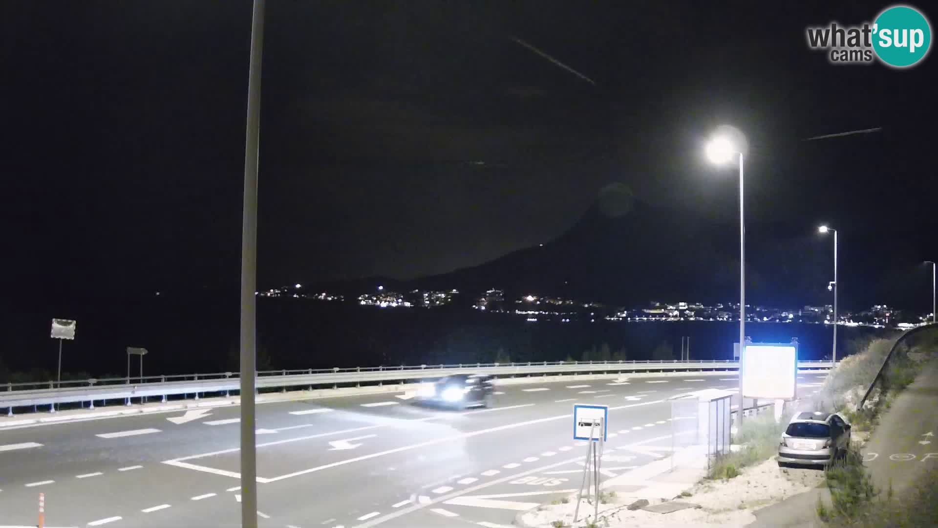 Webcam Omiš – panorama of city and mouth of Cetina