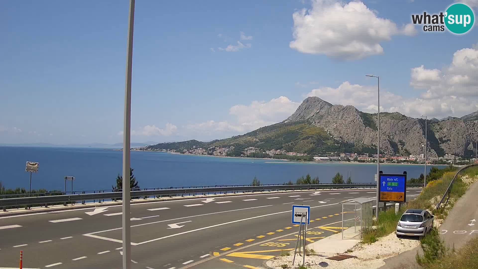 Webcam Omiš – panorama of city and mouth of Cetina