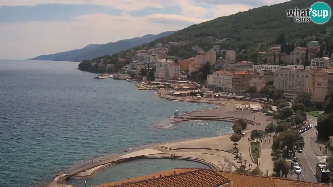 Opatija webcam – Panorama from the Hotel Milenij