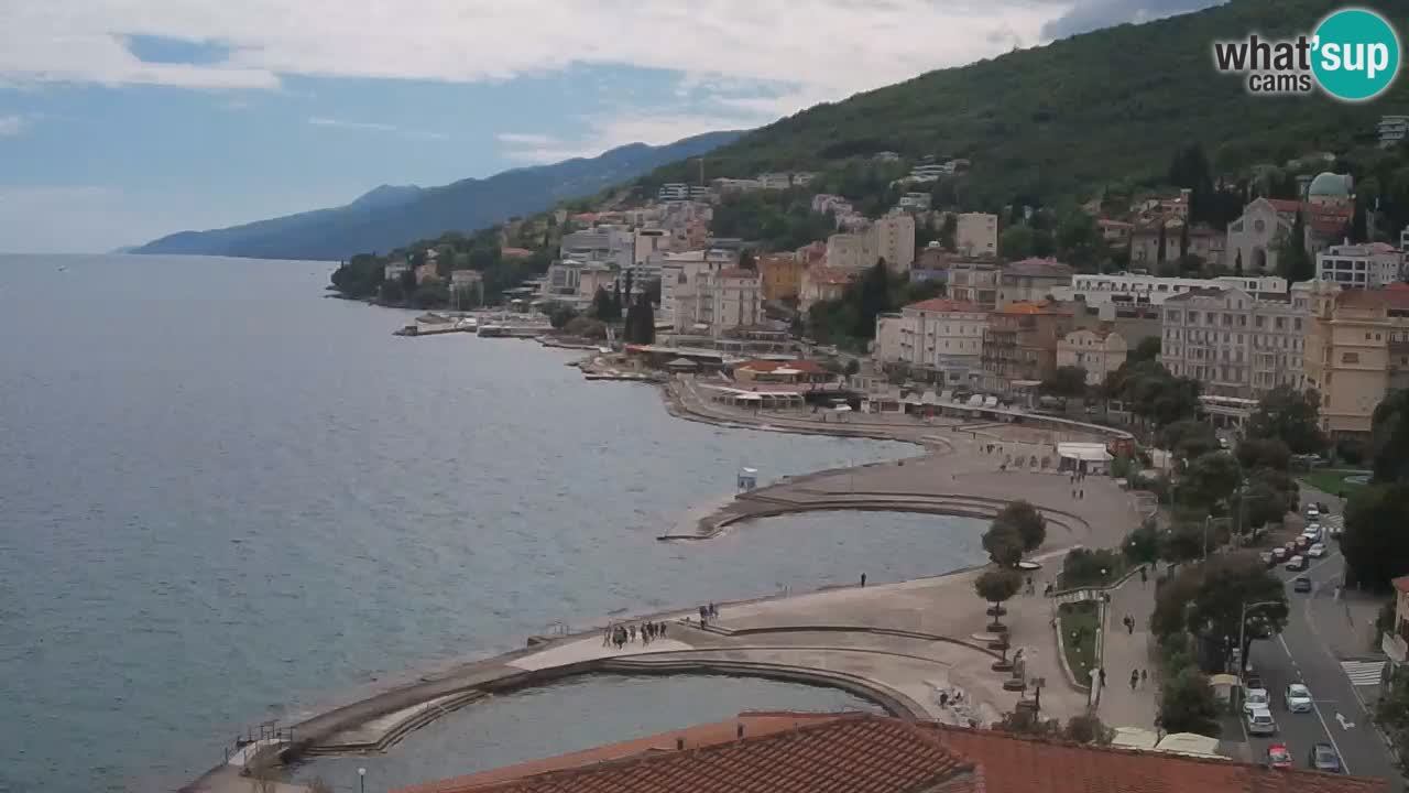 Opatija webcam – Panorama from the Hotel Milenij