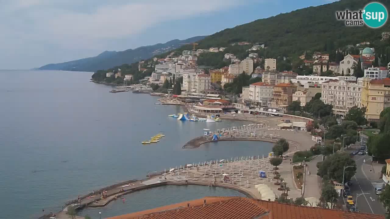 Opatija webcam – Panorama from the Hotel Milenij