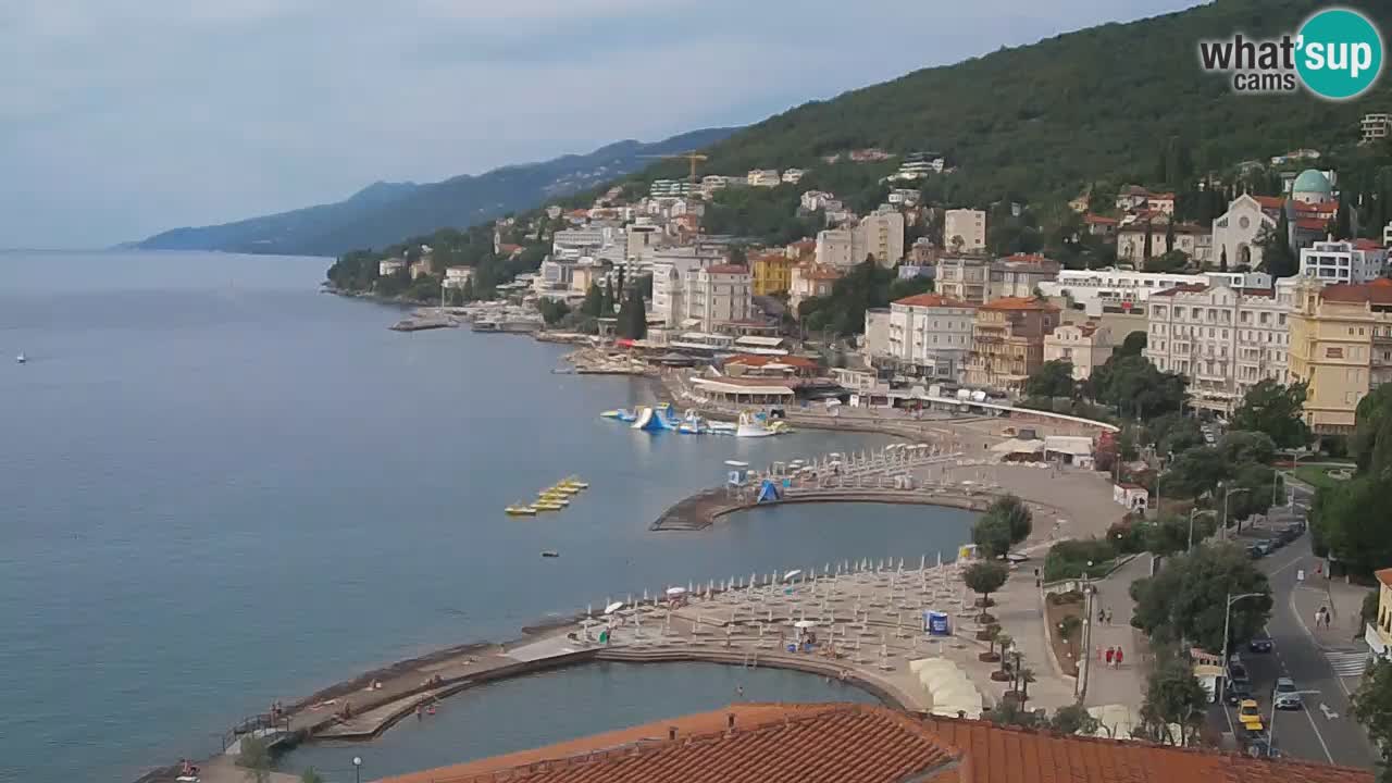 Opatija webcam – Panorama from the Hotel Milenij