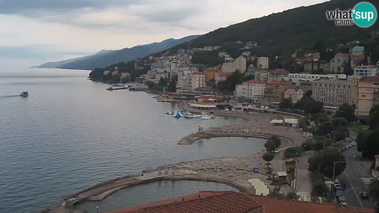 Opatija webcam – Panorama from the Hotel Milenij