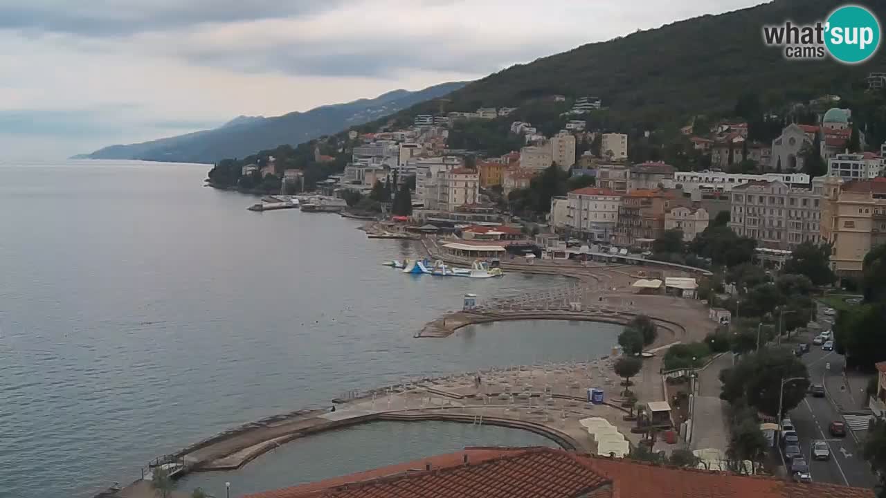 Opatija webcam – Panorama from the Hotel Milenij