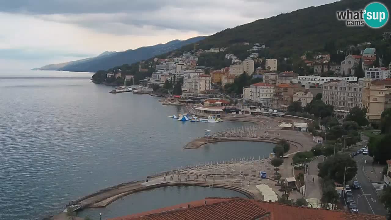 Opatija webcam – Panorama from the Hotel Milenij