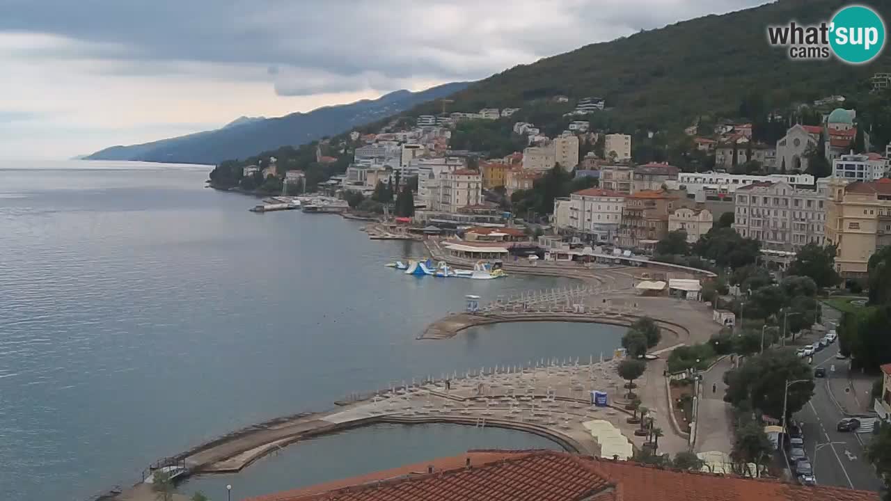 Opatija webcam – Panorama from the Hotel Milenij