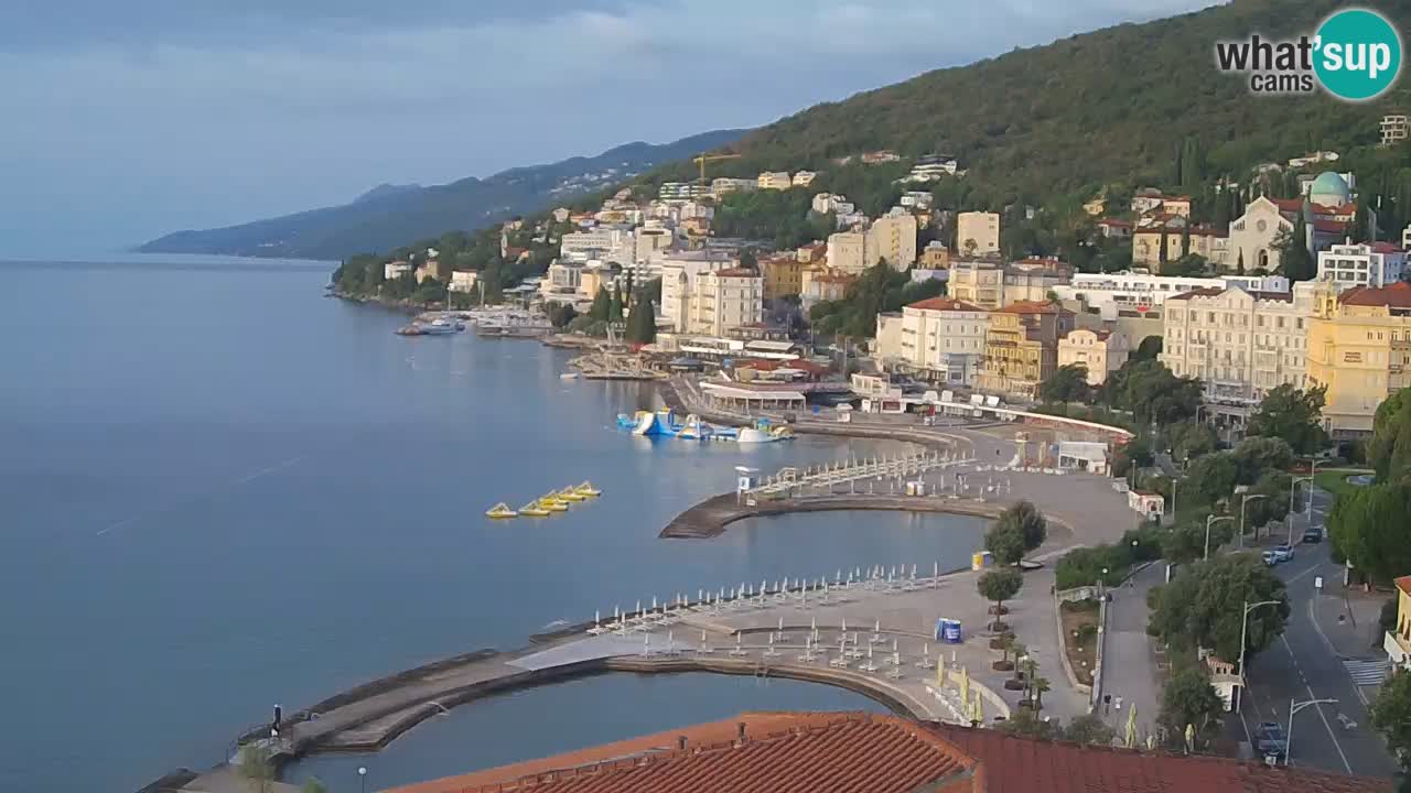 Opatija webcam – Panorama from the Hotel Milenij