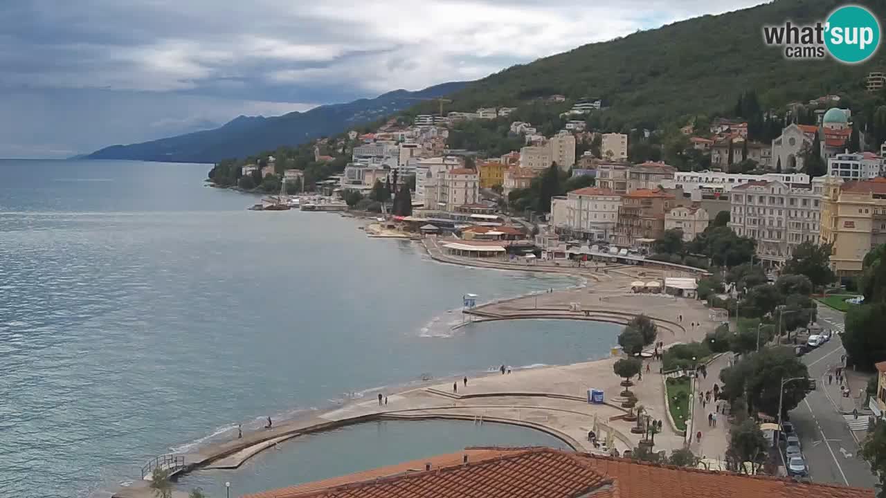 Opatija webcam – Panorama from the Hotel Milenij