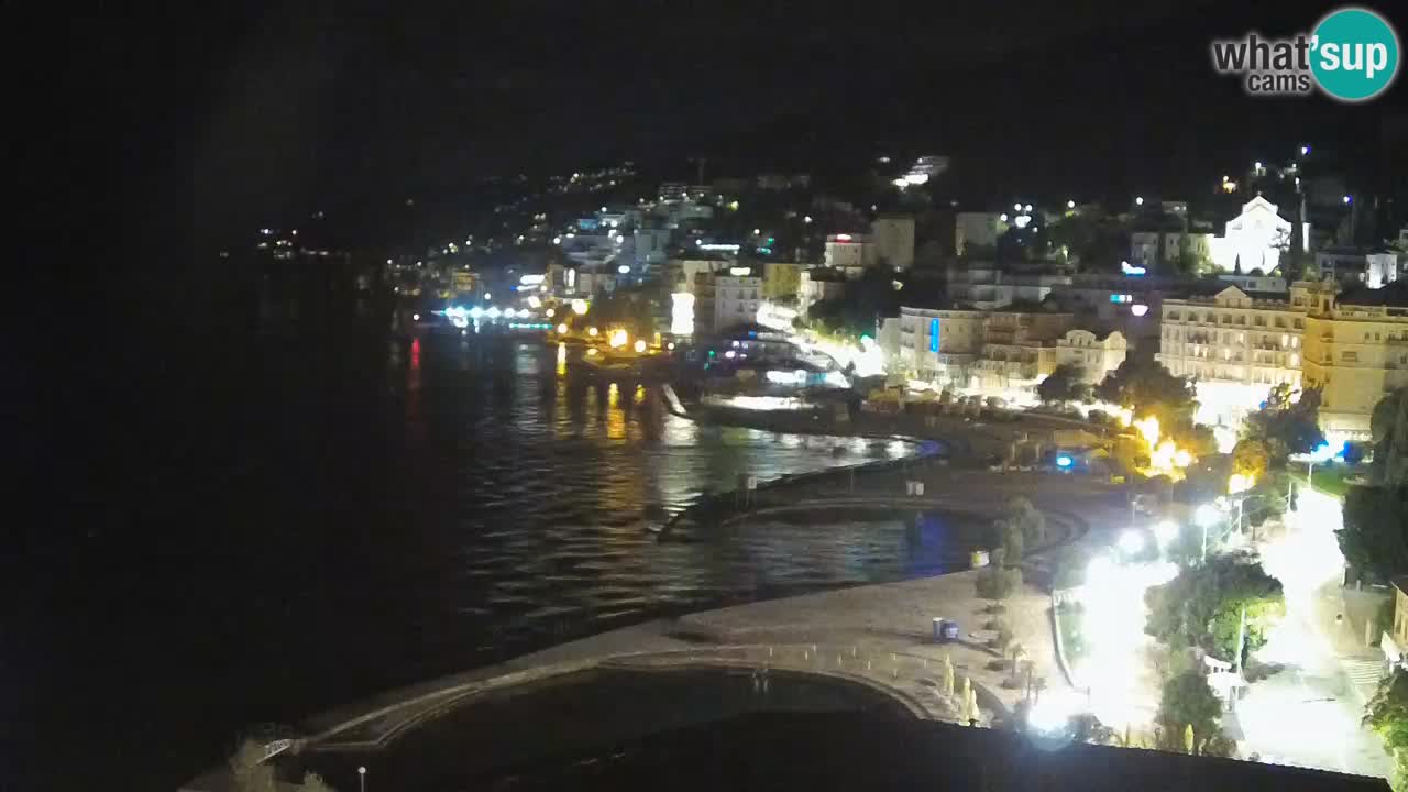 Opatija webcam – Panorama from the Hotel Milenij