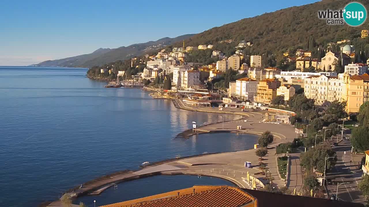 Opatija webcam – Panorama from the Hotel Milenij