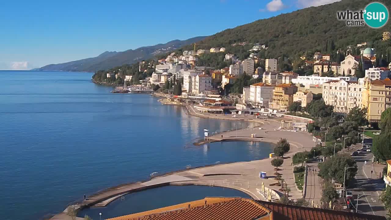 Opatija webcam – Panorama from the Hotel Milenij