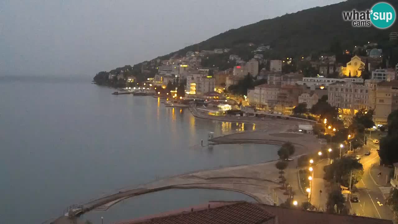 Opatija webcam – Panorama from the Hotel Milenij