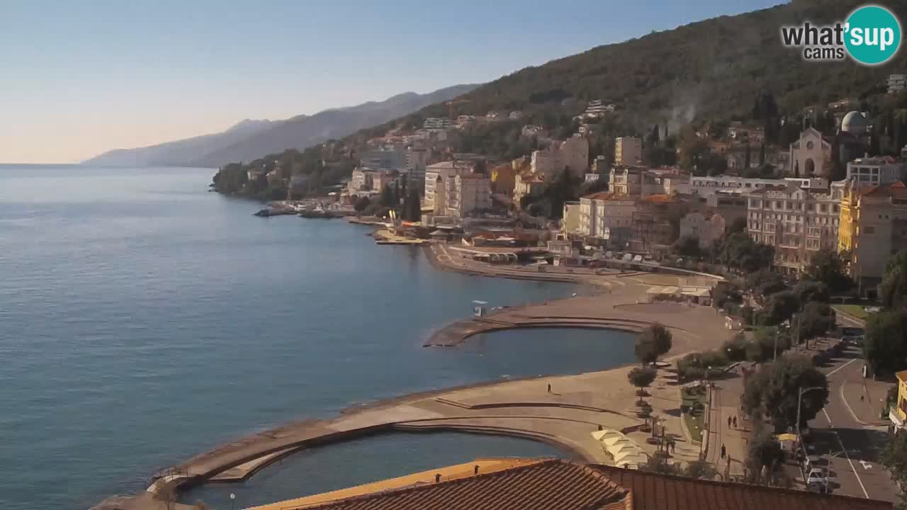 Opatija webcam – Panorama from the Hotel Milenij