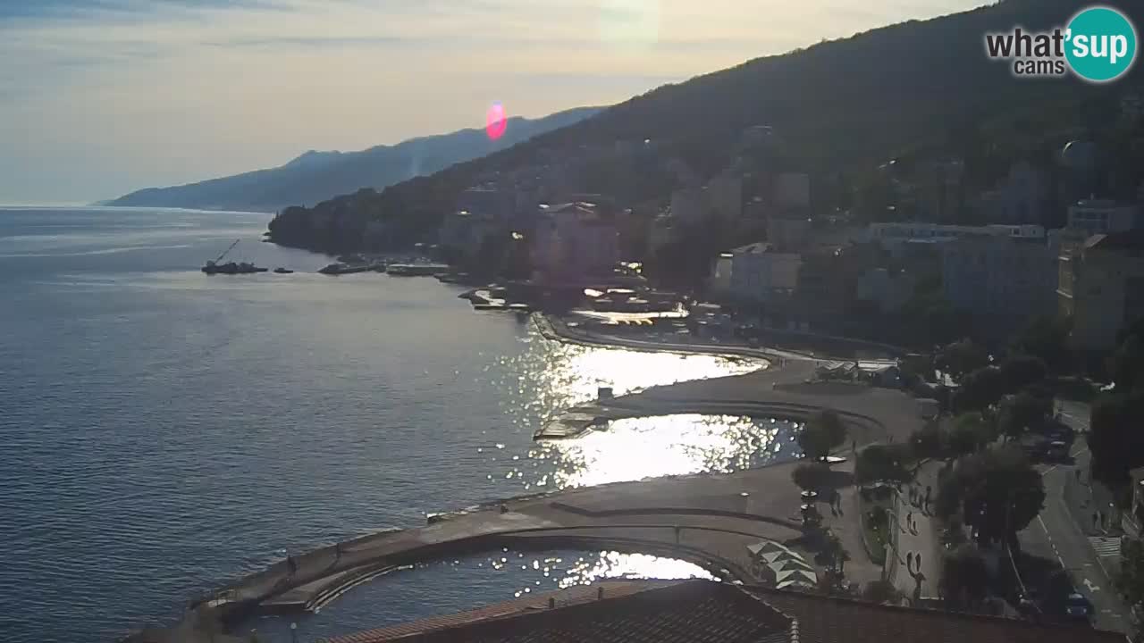 Opatija webcam – Panorama from the Hotel Milenij