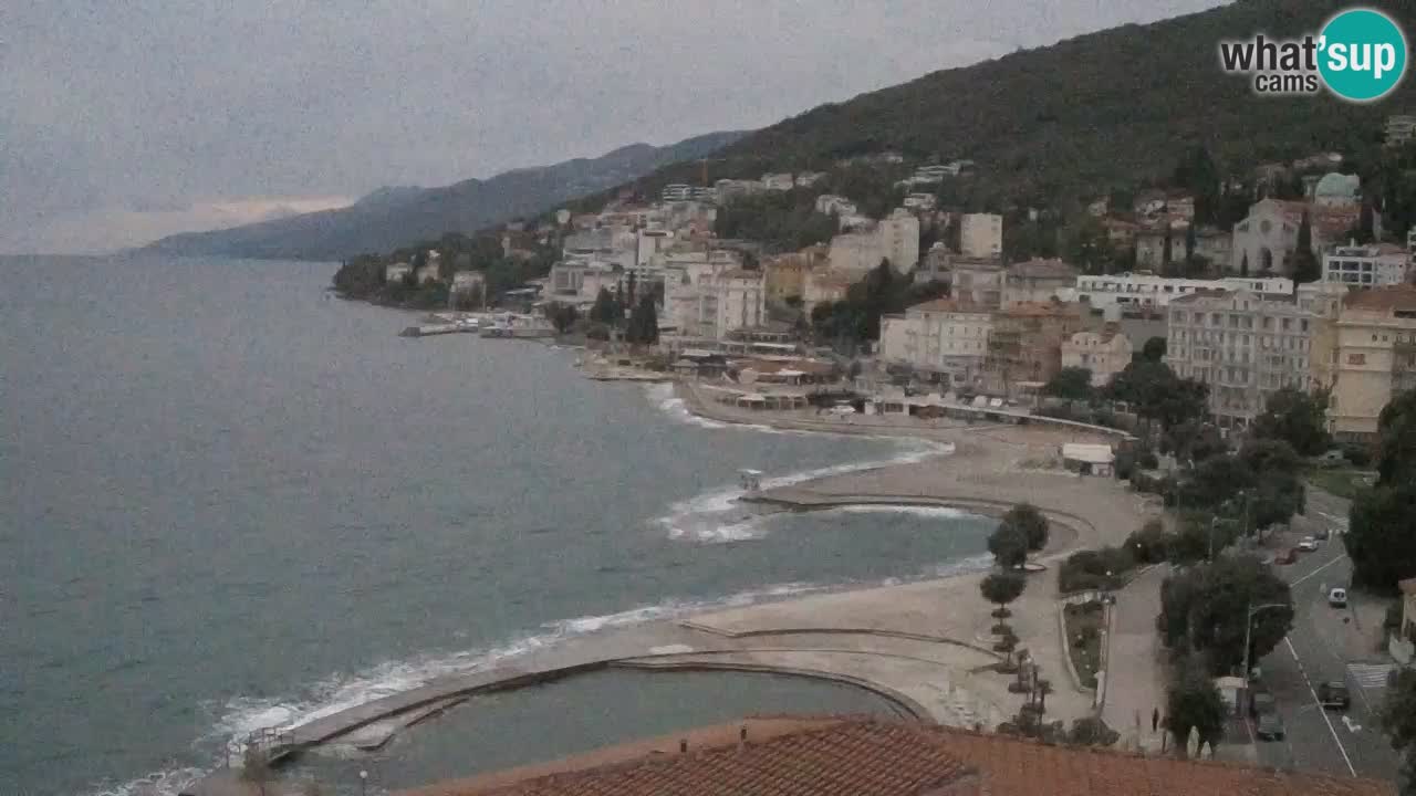 Opatija webcam – Panorama from the Hotel Milenij