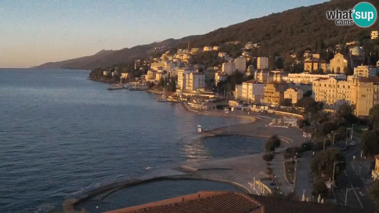 Opatija webcam – Panorama from the Hotel Milenij