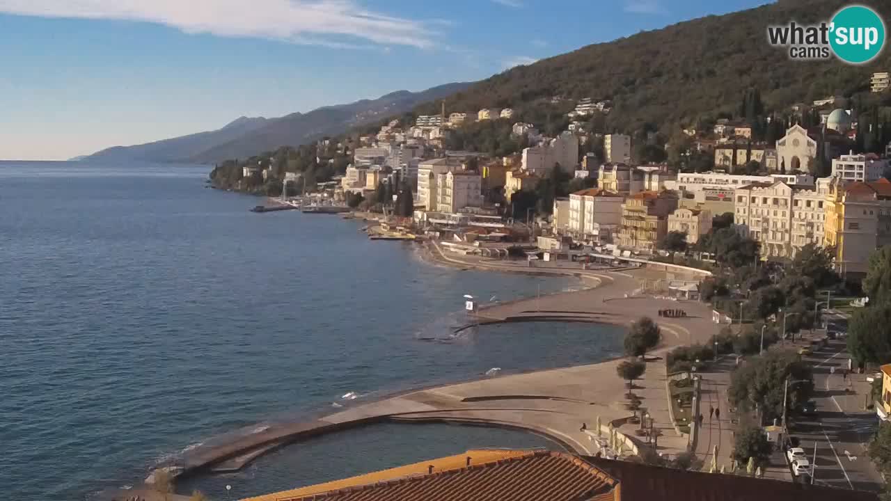 Opatija webcam – Panorama from the Hotel Milenij