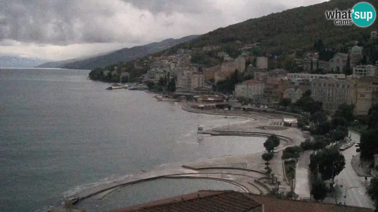 Opatija webcam – Panorama from the Hotel Milenij