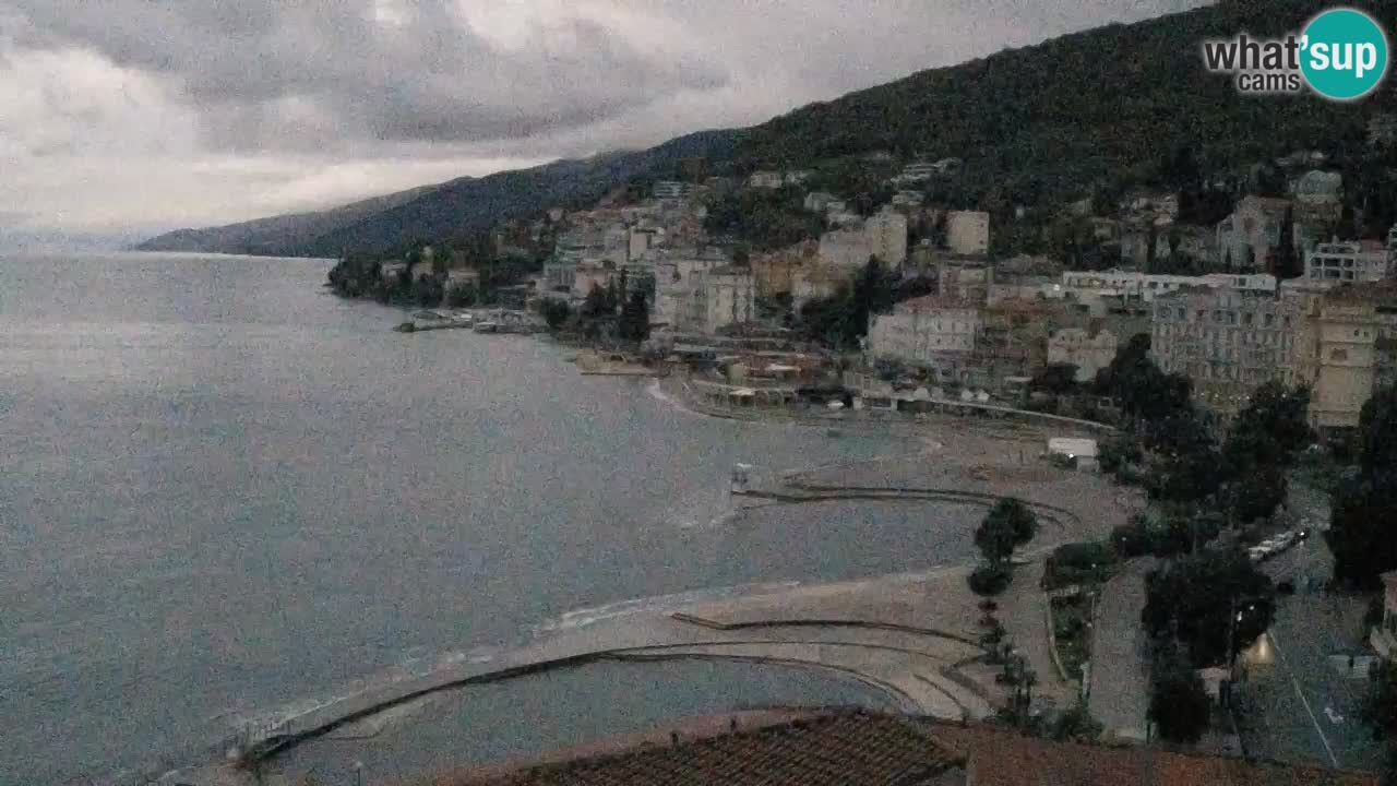 Opatija webcam – Panorama from the Hotel Milenij