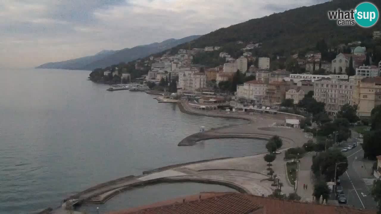 Opatija webcam – Panorama from the Hotel Milenij