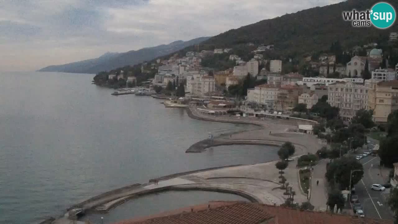 Opatija webcam – Panorama from the Hotel Milenij