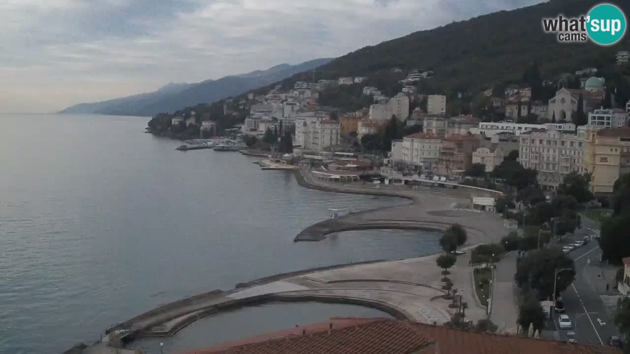 Opatija webcam – Panorama from the Hotel Milenij