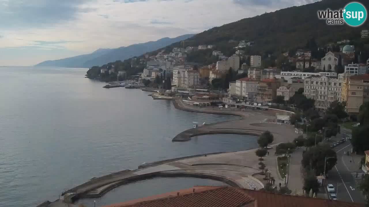 Opatija webcam – Panorama from the Hotel Milenij