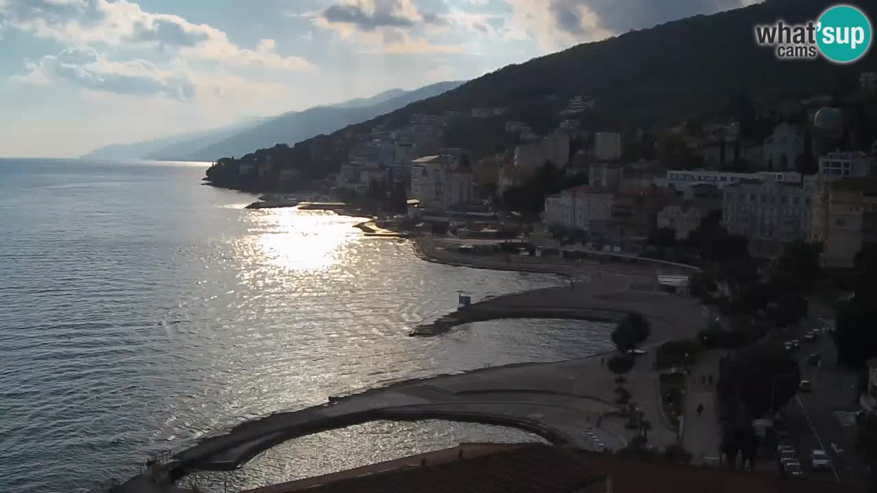 Opatija webcam – Panorama from the Hotel Milenij