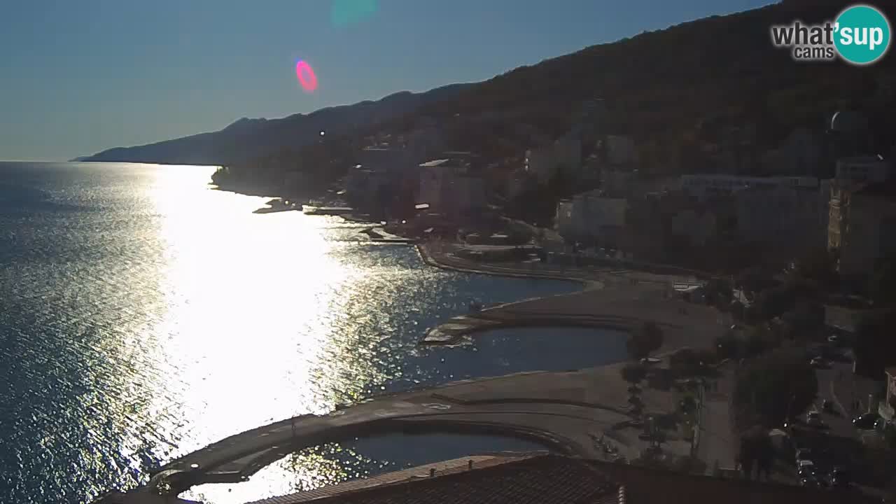 Opatija webcam – Panorama from the Hotel Milenij