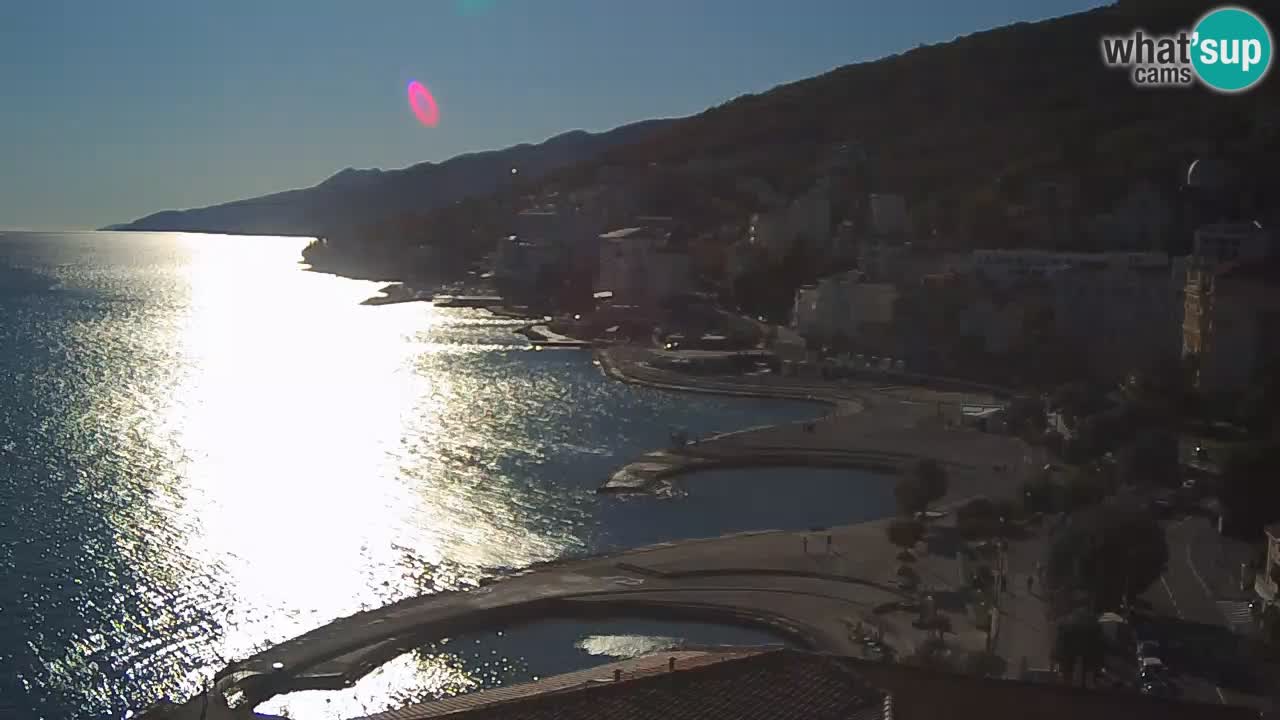 Opatija webcam – Panorama from the Hotel Milenij