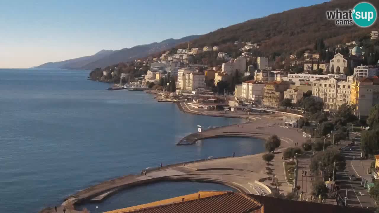 Opatija webcam – Panorama from the Hotel Milenij