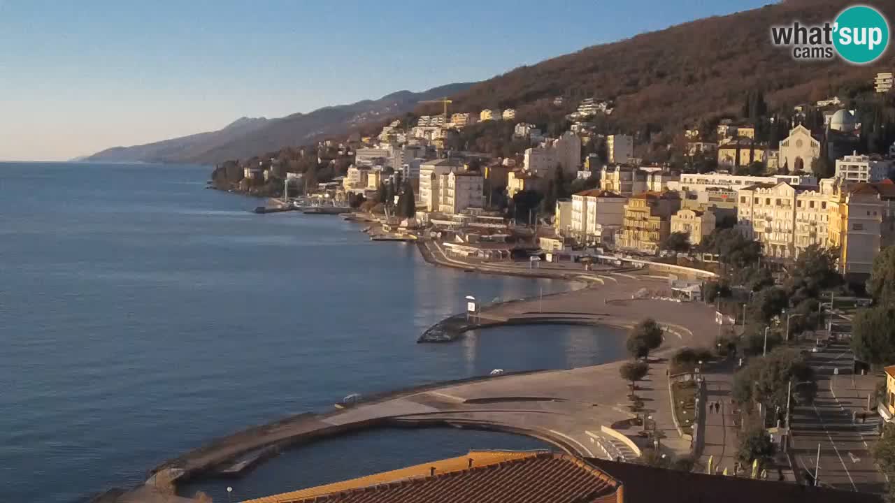 Opatija webcam – Panorama from the Hotel Milenij