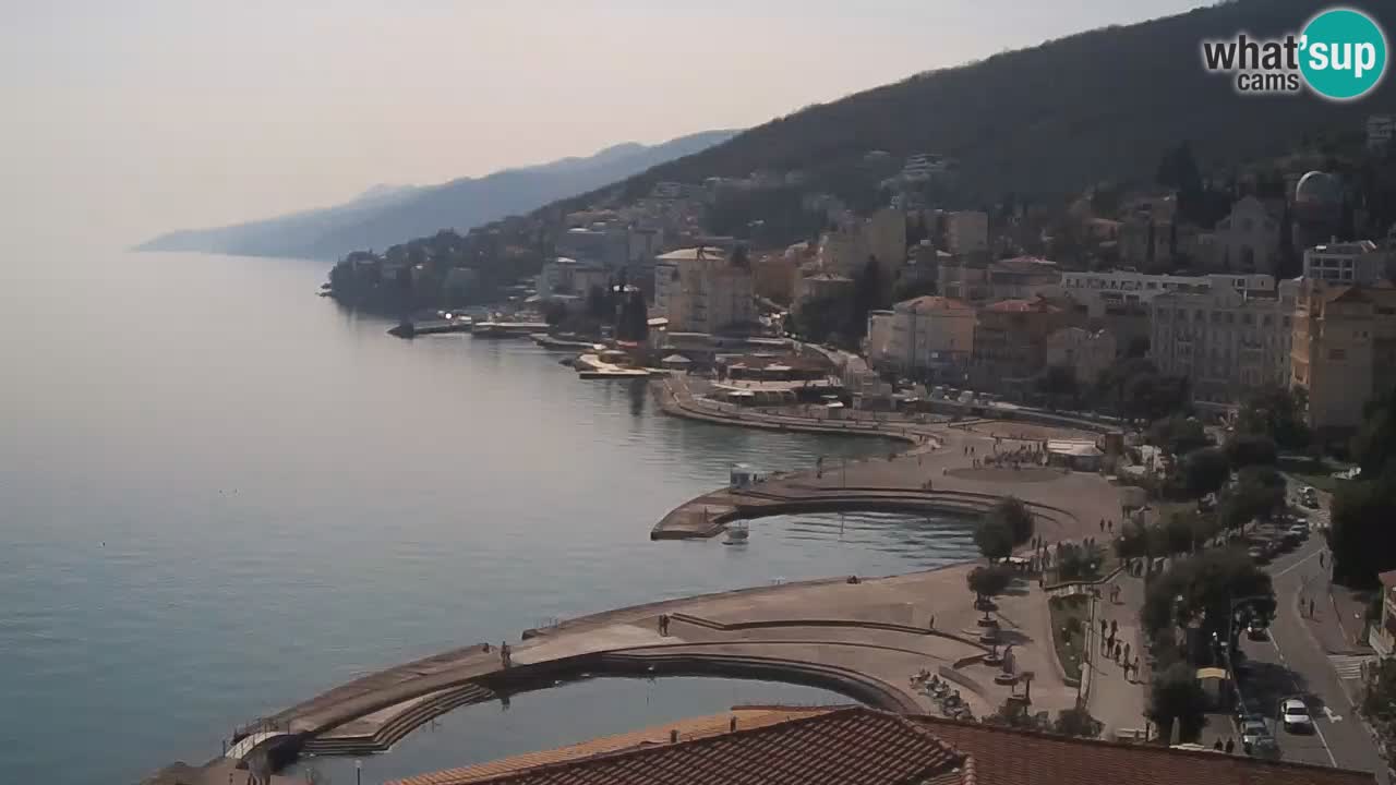 Opatija webcam – Panorama from the Hotel Milenij